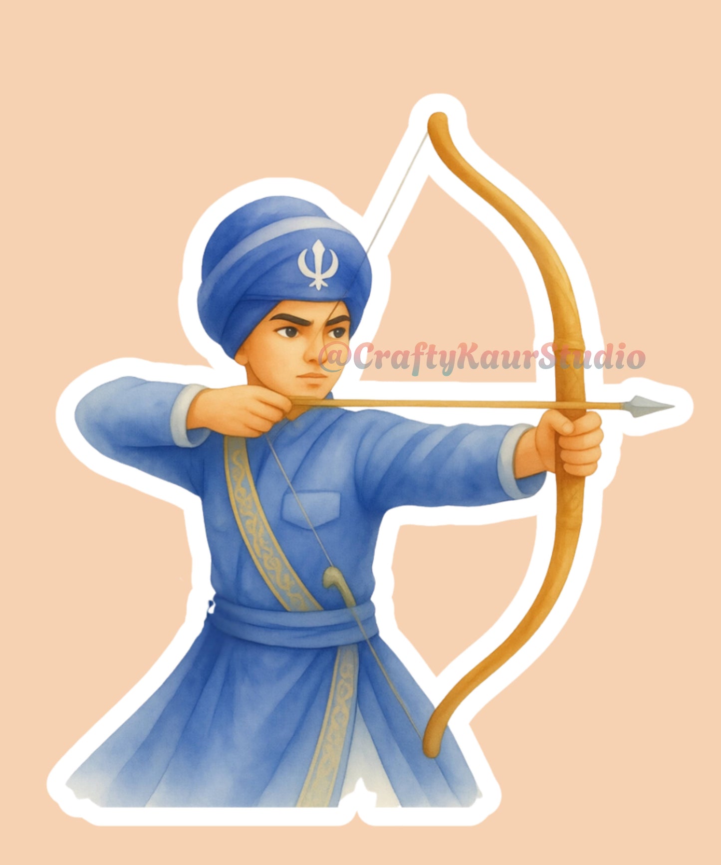 Bow Arrow Singh Sticker