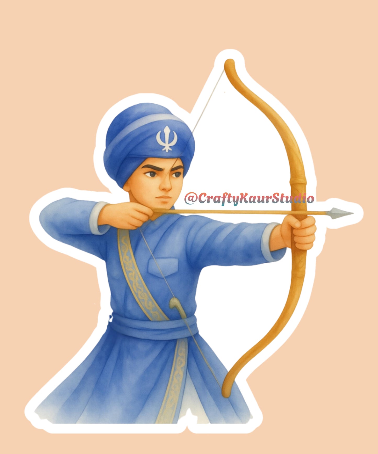 Bow Arrow Singh Sticker