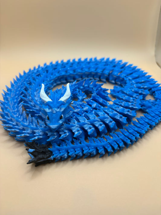 3D Printed Crystal Articulated Dragon 50 inches