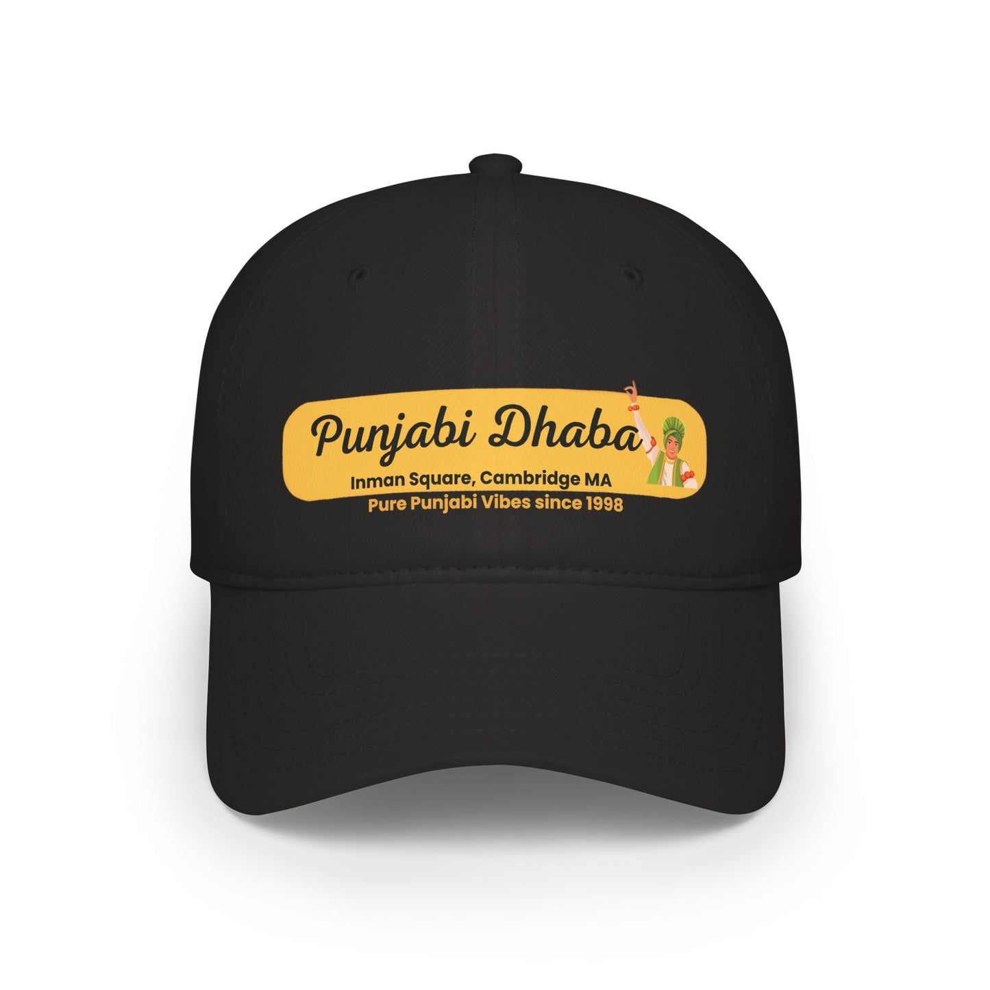Punjabi Dhaba Embroidered Cap — Cambridge MA Indian Restaurant Logo Hat