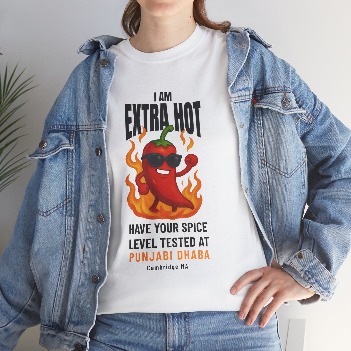 Extra Hot Chili Pepper T-Shirt — "I Am Extra Hot" Punjabi Dhaba Spice Tee