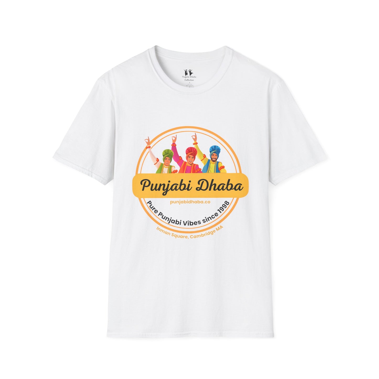 Punjabi Dhaba T-Shirt — Colorful Bhangra Dancers Indian Food Tee