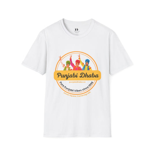 Punjabi Dhaba T-Shirt — Colorful Bhangra Dancers Indian Food Tee