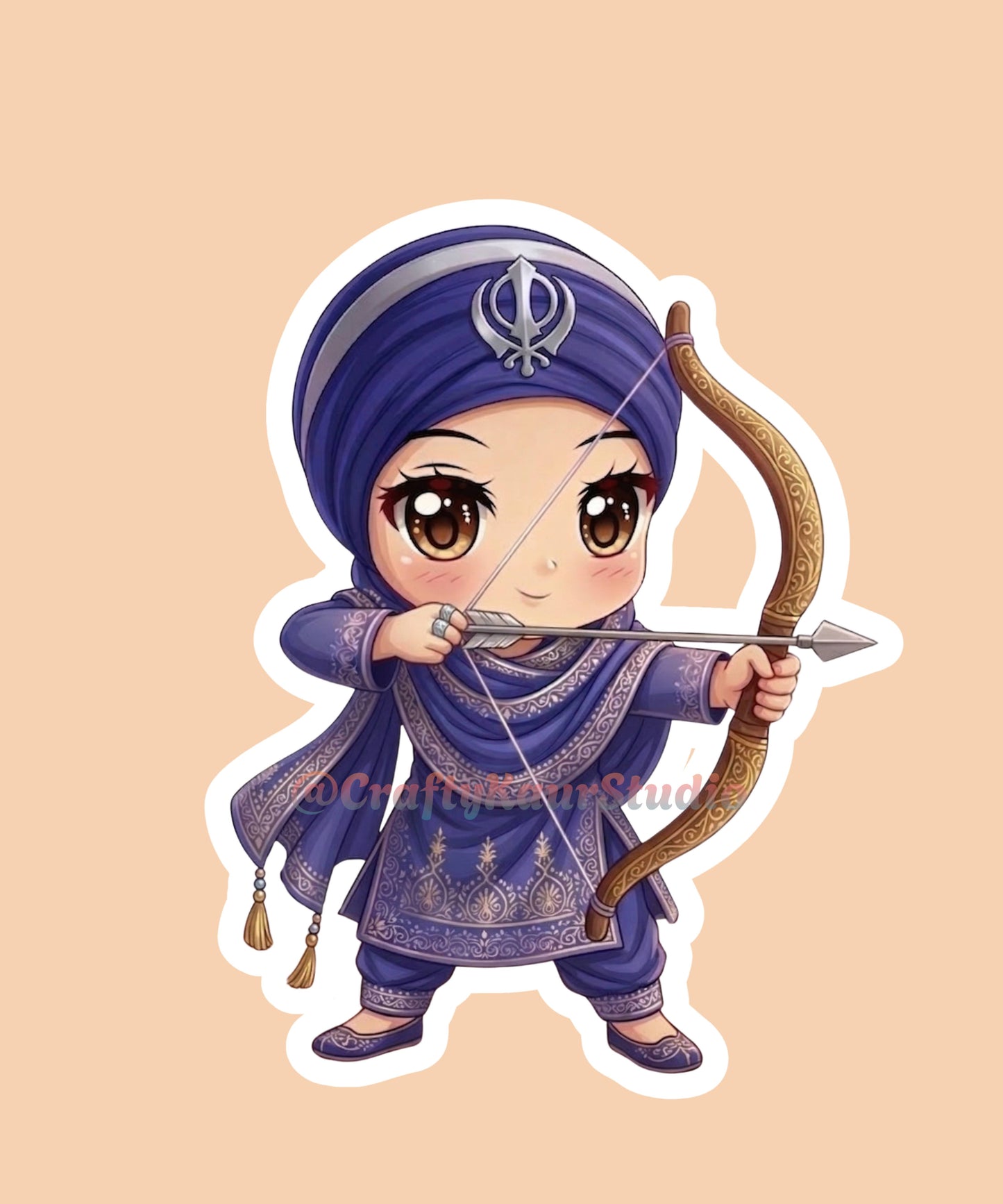 Kaur Anime Bow Sticker