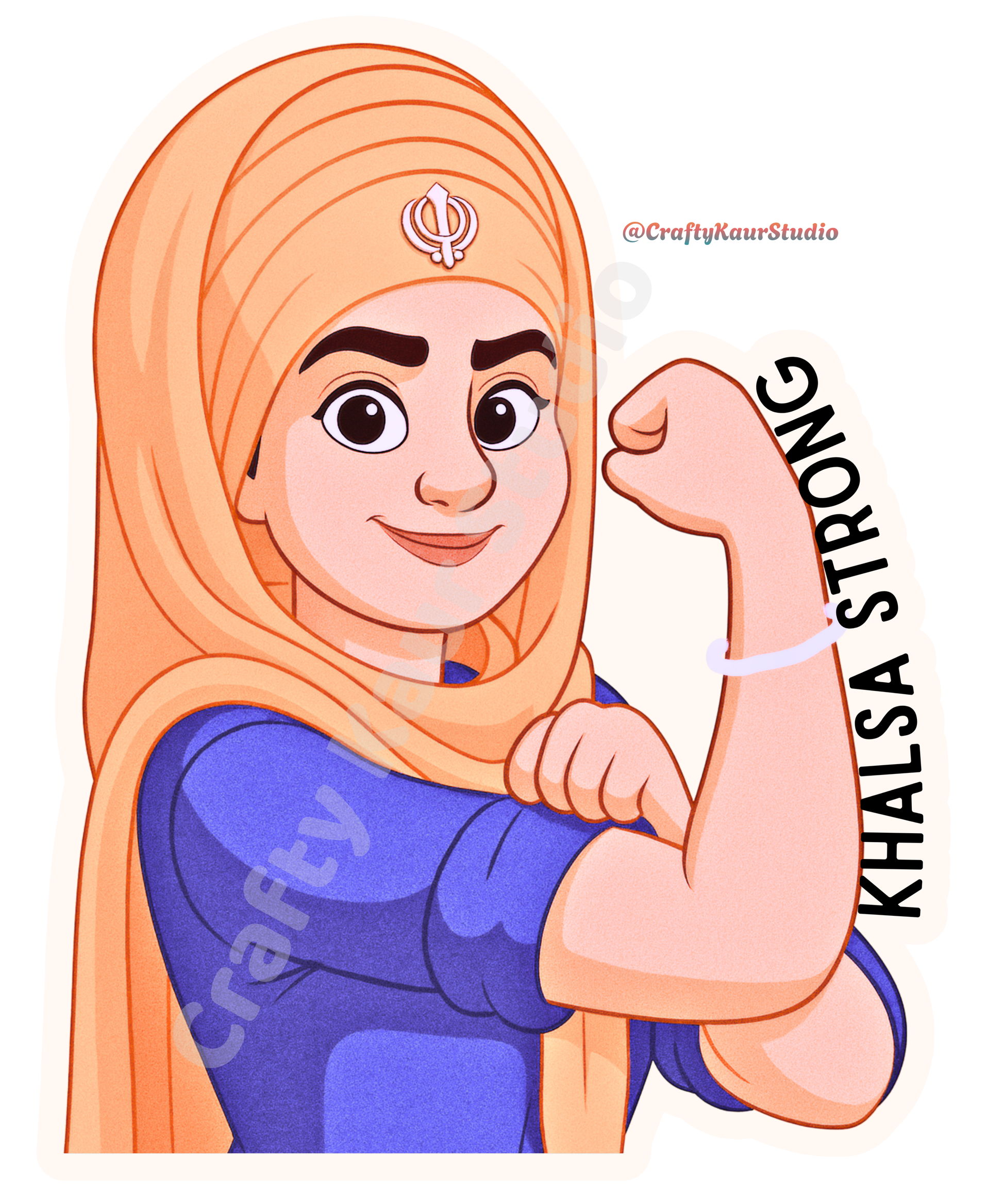 Kaur Sticker being Khalsa Strong