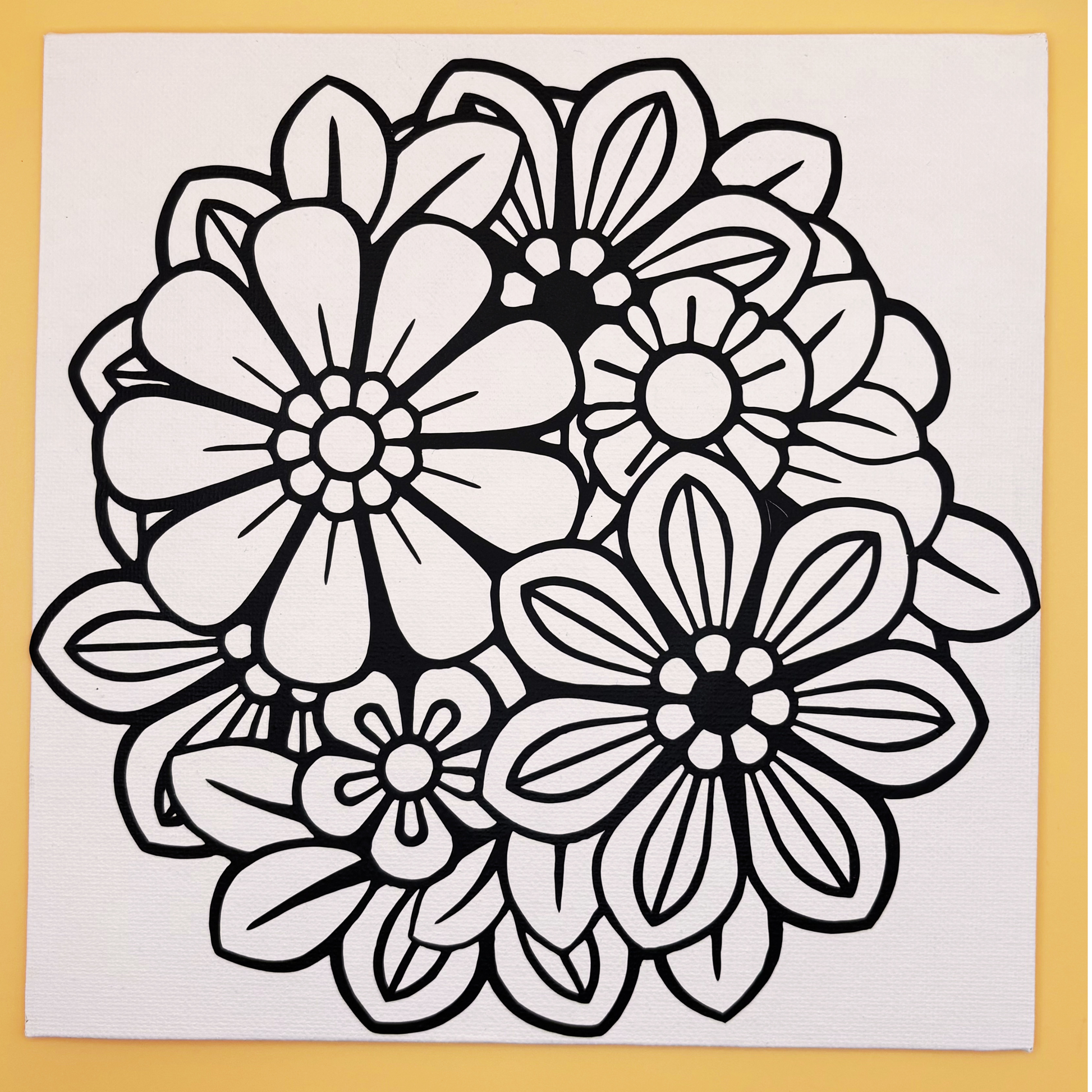 Bouquet Painting Kit - outline preview